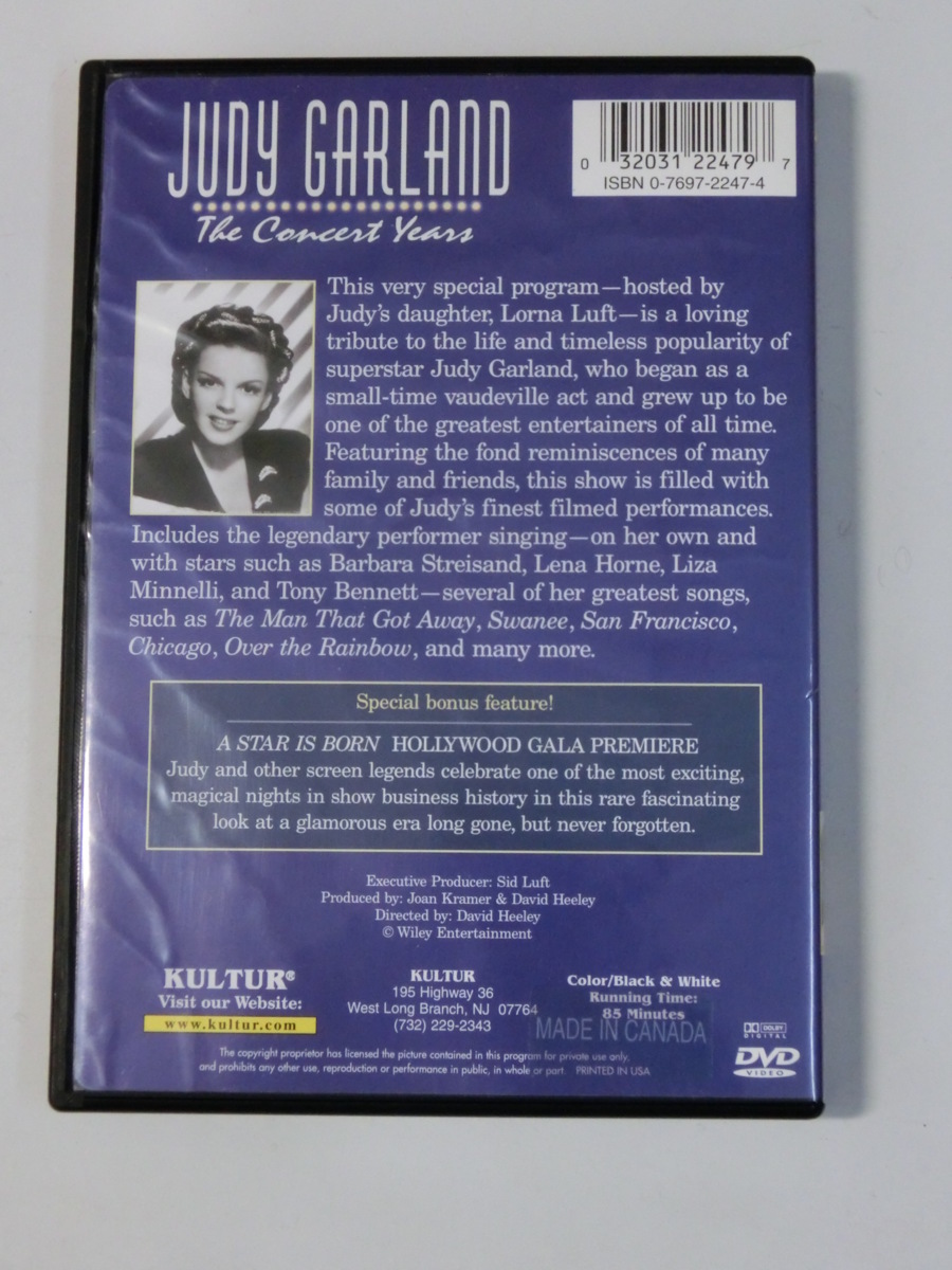 Kml_ZDVD430／JUDY GARLAND：The Concert Years （輸入DVD）_画像2