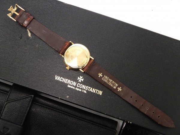 6277 希少売切り☆ VACHERON CONSTANTIN 31039/000J-3 K18YG ヴァシュロン コンスタンタン エッセンシャル 12P ダイヤ 手巻 メンズ 腕時計の画像9