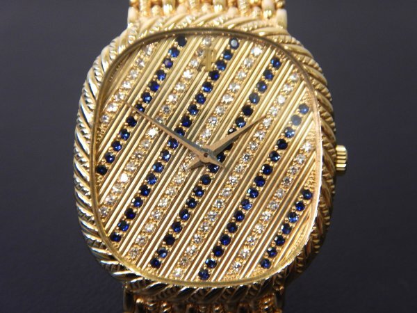 6285 прекрасный товар прямые продажи * Audemars Piguet 750 K18 YG 85.6g AP Audemars Piguet diamond сапфир механический завод мужской женские наручные часы античный 