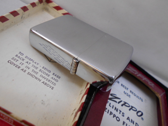 ビンテージ Zippo ボウラー1951-1953年製　スチールケース 未使用　ニアミントコンディション,オリジナルインナー箱は汚れ,痛みがあります-_画像3