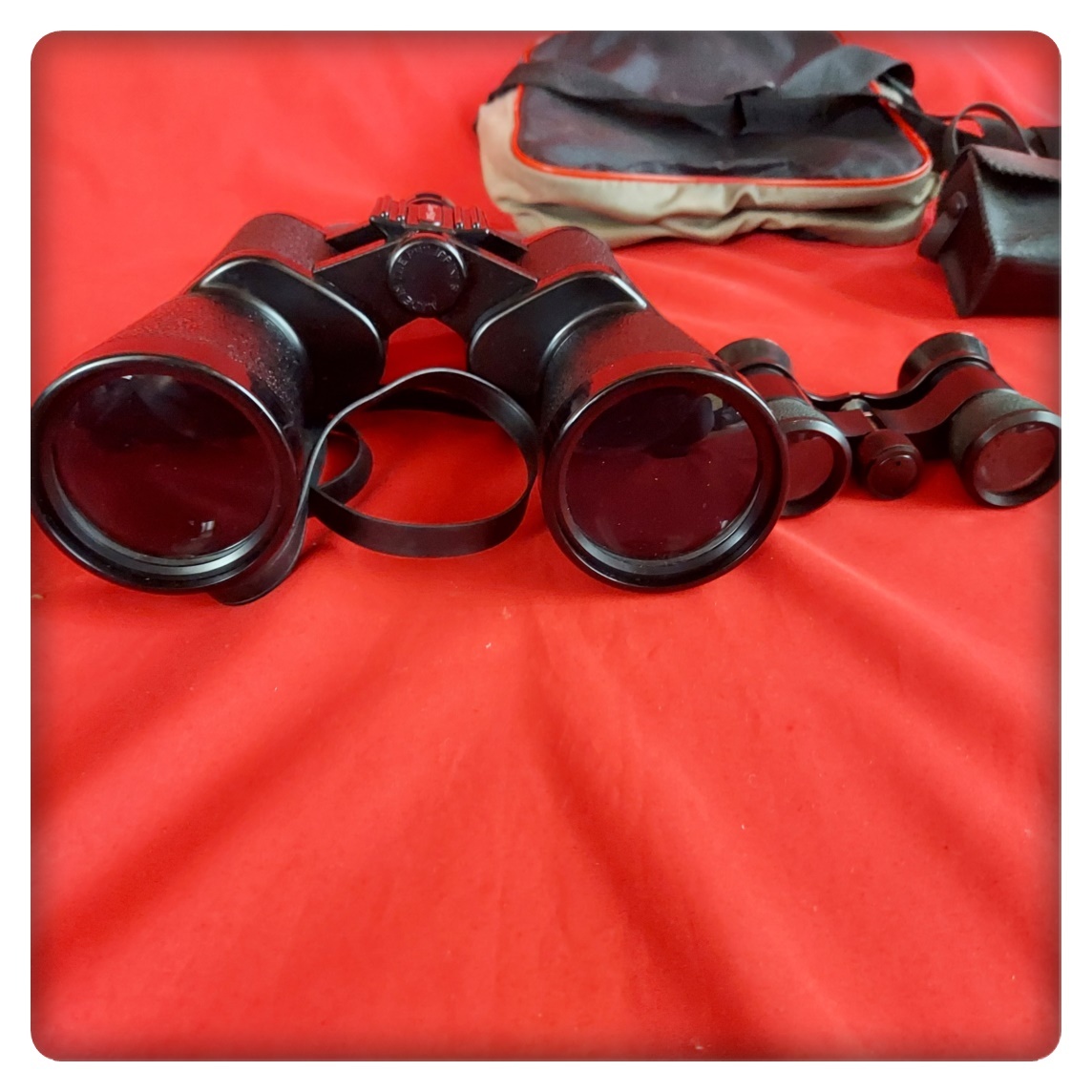  （ポ）双眼鏡 BINOCULARS Super Star 12×50 /Carton CRYS 2.5X 双眼鏡 中古2個セット ケース入り 現状品の画像5