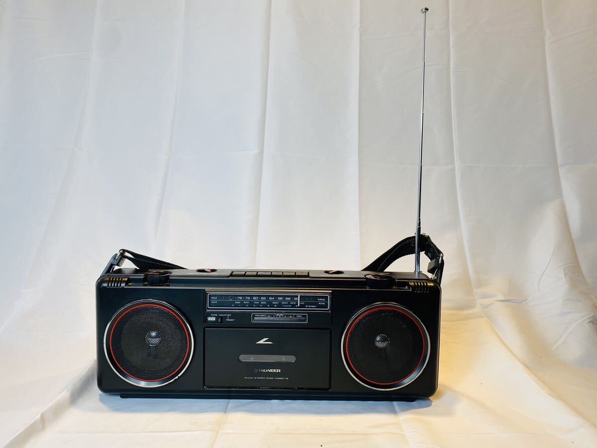 PIONEER パイオニア FM/AM ステレオラジオカセット ブラック SK-200BK 通電確認のみ ラジカセ ビンテージ _画像8