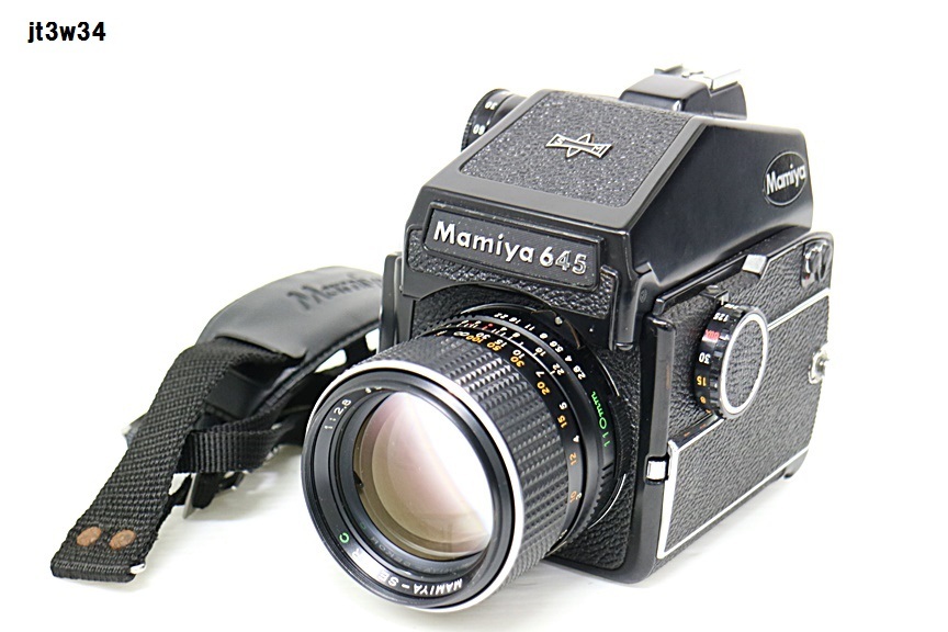 JT3w34 MAMIYA M645 F2.8 110mm 中判カメラ フィルム蓋開かず その他動作未確認 60サイズ_画像1