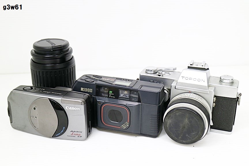 G3w61 カメラ等おまとめ CANON TOPCON RICOH カメラ レンズ 動作未確認 60サイズの画像1