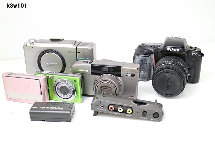 K3w101 カメラ等おまとめ CANON Panasonic NIKON SONY SIGMA カメラ レンズ ビデオカメラ 動作未確認 60サイズの画像1