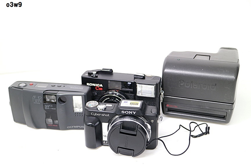 O3w19 カメラおまとめ OLYMPUS KONICA Polaroid SONY 動作未確認 60サイズの画像1