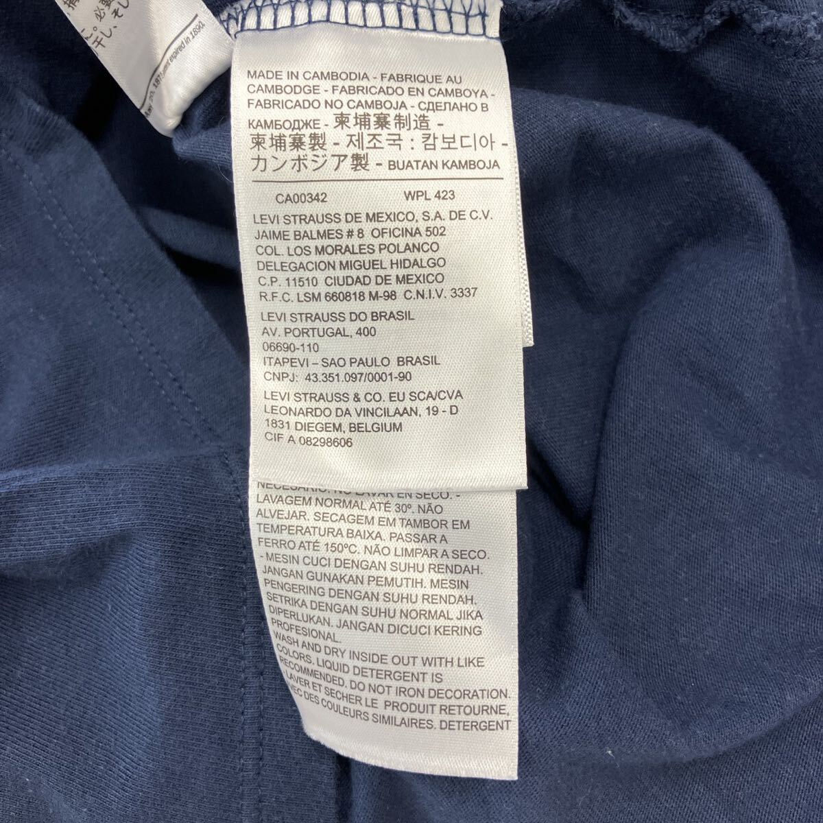 Levis リーバイス ロングTシャツ S 送料無料　ネイビー_画像6