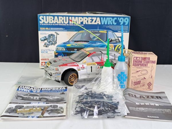 TAMIYA 1/10エンジン RCカー スバルインプレッサ WRC'99 動作未確認 /_発送は100又は140サイズを予定しています