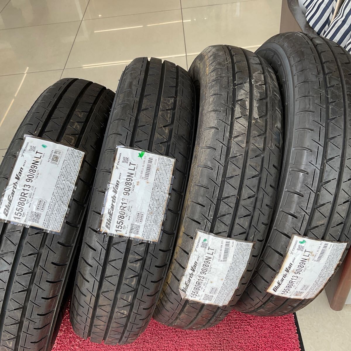 155/80R13 90/89N LT 　ヨコハマ2021年　未使用品4本セット：13000円_画像1