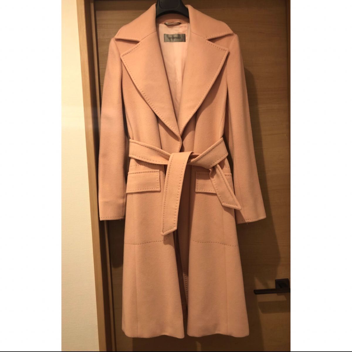 マックスマーラ SPORTMAX ベルデッドコート ピンク カシミヤ マックスマーラ SPORTMAX ベルデッドコート ピンク カシミヤ