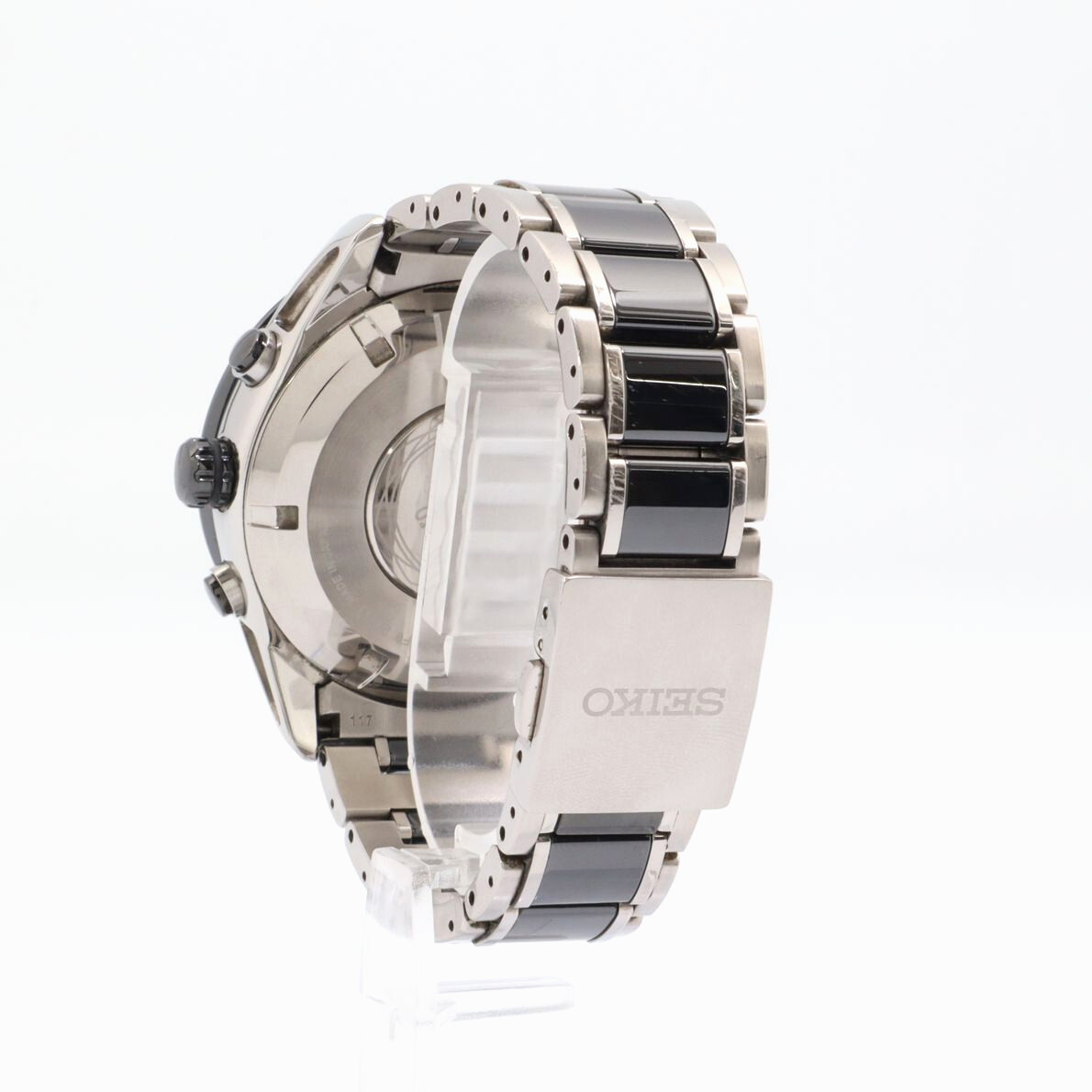 1円 定価22万 美品 セイコー SEIKO アストロン 電波ソーラー 腕時計 ウォッチ クロノグラフ GPS 黒文字盤 メンズ 動作品 SBXA017 7X52-0AF0_画像9
