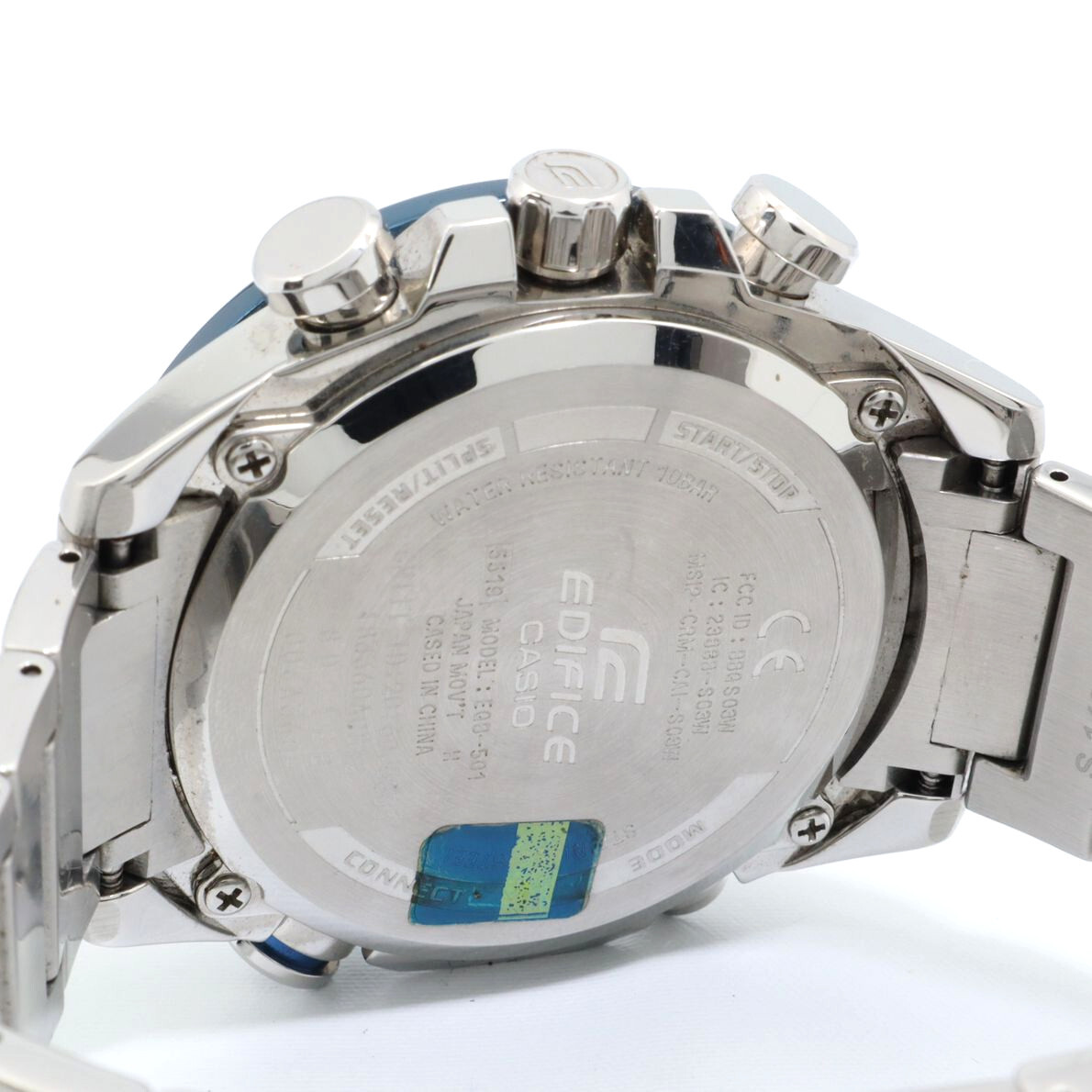 カシオ CASIO エディフィス EDIFICE 腕時計 電波ソーラー タフソーラー クロノグラフ Bluetooth 青文字盤 スマートフォンリンク EQB-501_画像9