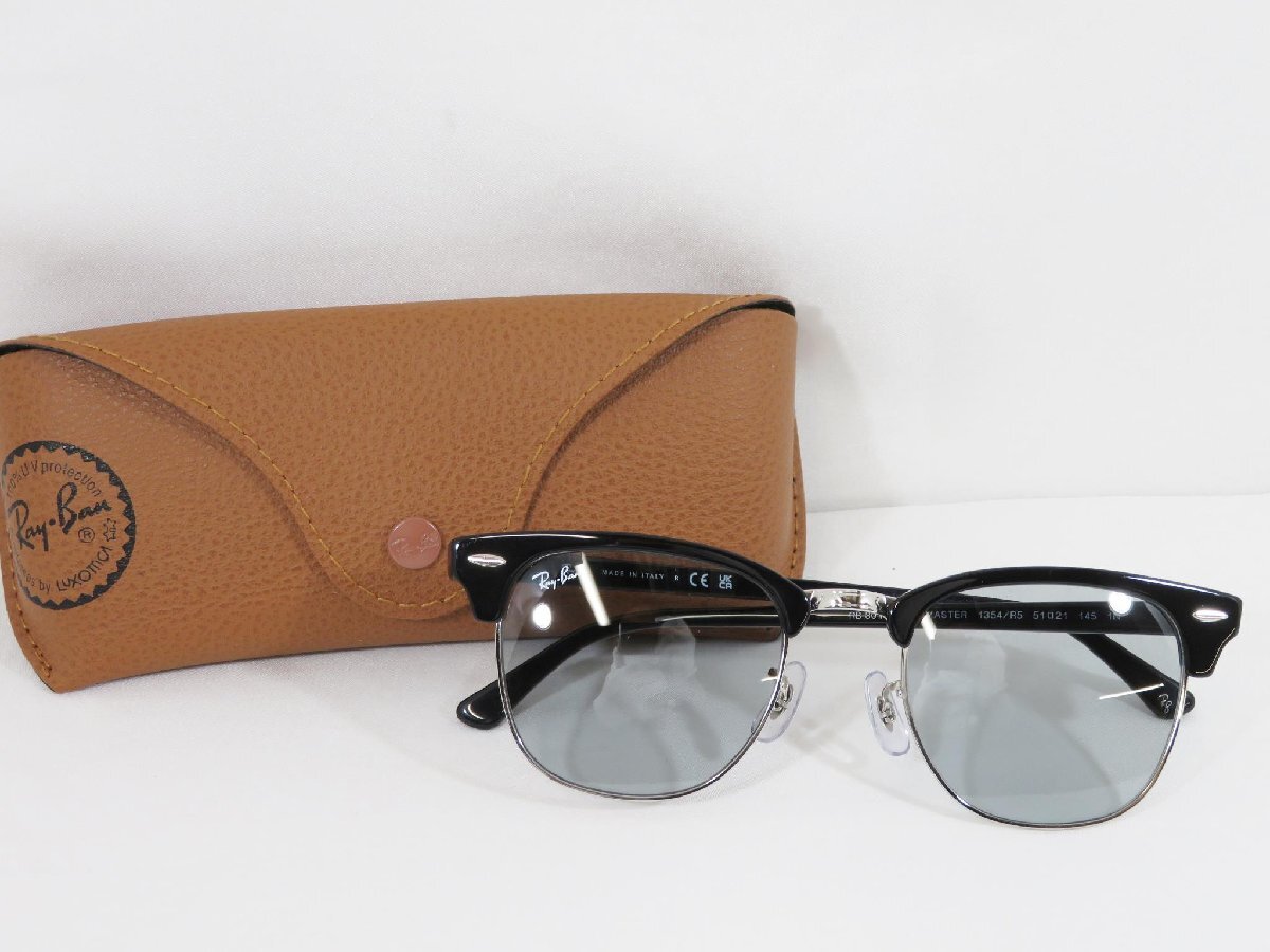 ◆RAY BAN レイバン クラブマスター ウォッシュドレンズ サングラス RB3016 1354/R5 51□21 145 1N グレーレンズ_画像10