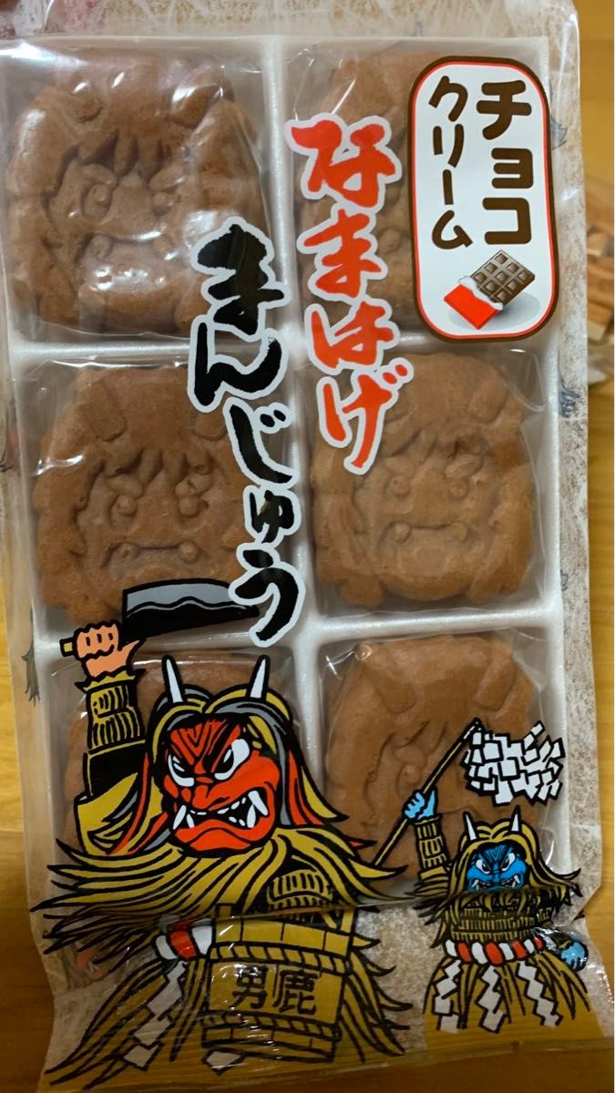 饅頭　なまはげ饅頭　白あん入り饅頭　チョコクリーム饅頭　和菓子　キャラメルクリーム饅頭焼き菓子　生菓子　秋田銘菓　フジタ製菓