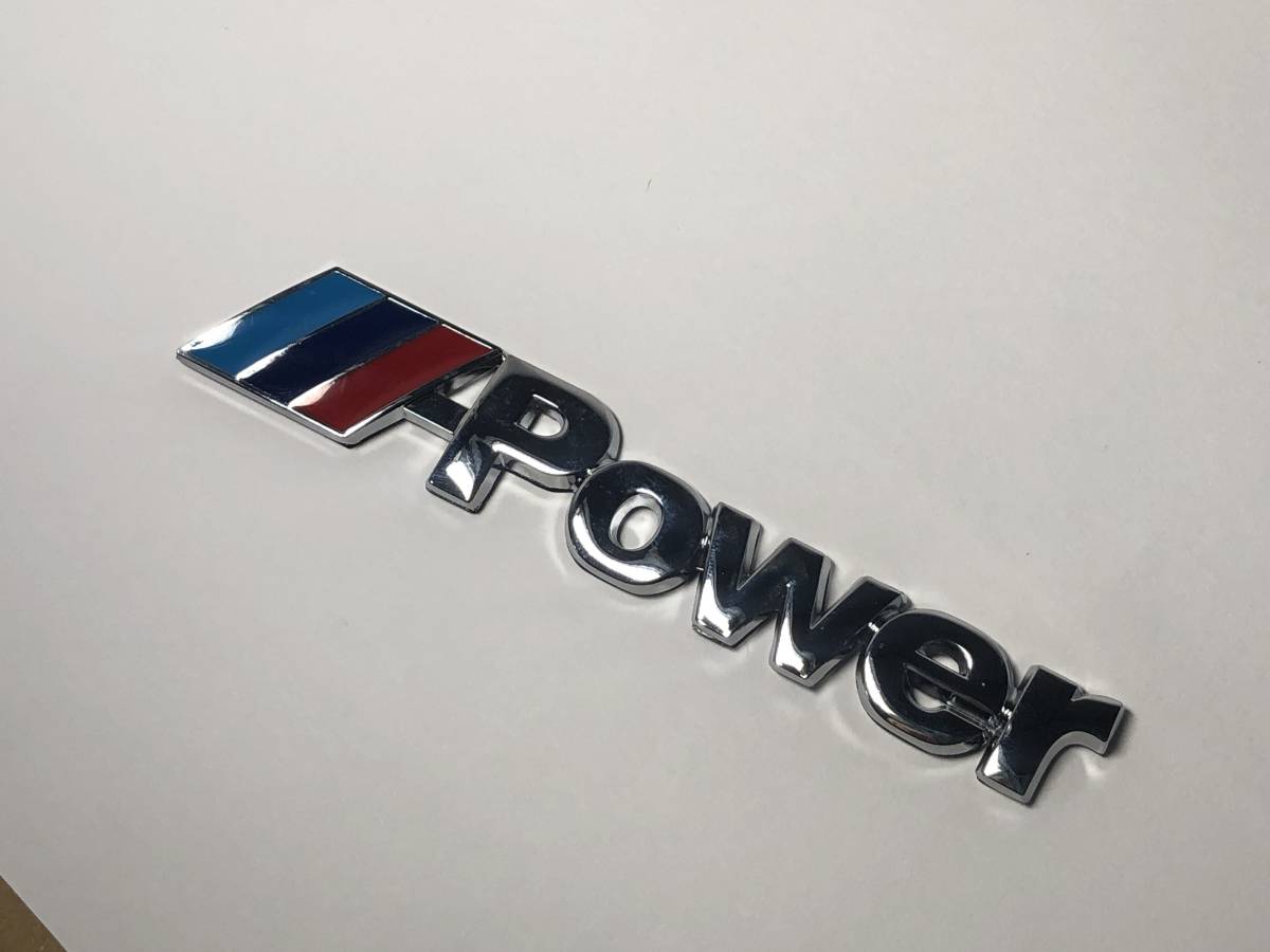 BMW M power エンブレム 銀色の画像3