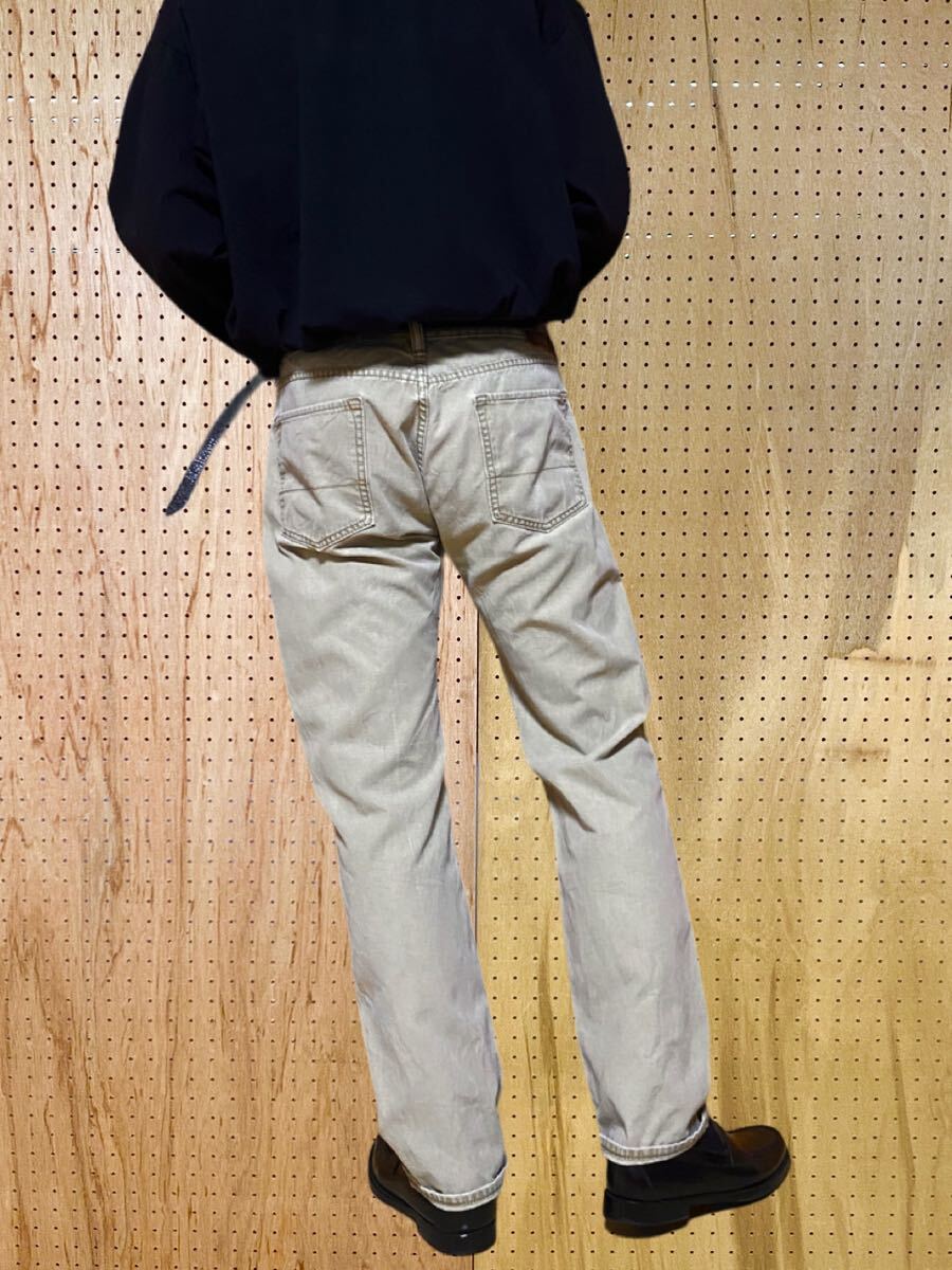 古着 00年代 00s DOCKERS ドッカーズ 無地 ソリッド 綿パン チノパン トラウザー ボトム パンツ スリム W30 S ベージュ リーバイス