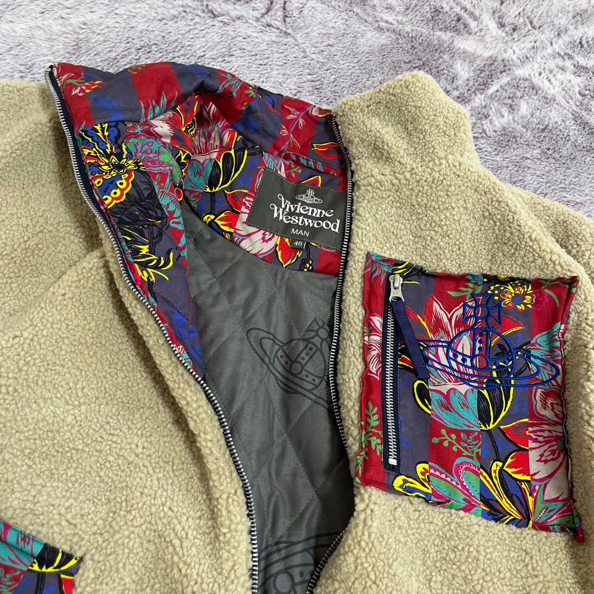 専用 Vivienne Westwood MAN オーブ刺繍 ボア ブルゾン 専用 Vivienne Westwood MAN オーブ刺繍 ボア ブルゾン
