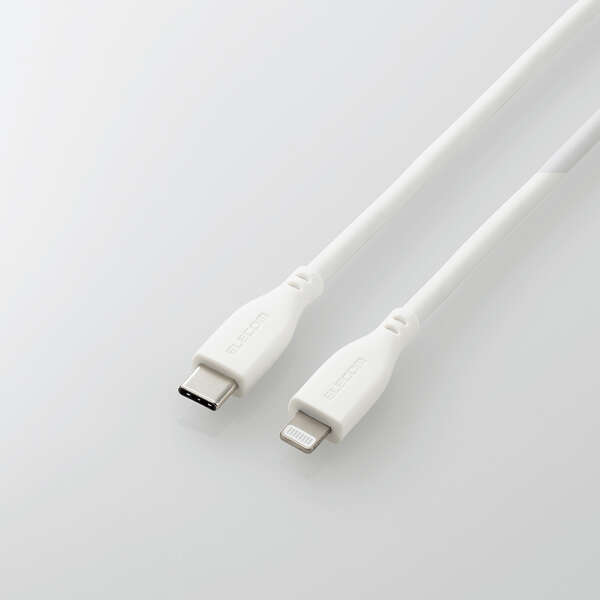 USB-C to Lightning cable [C-Lightning] 1.0m disconnection ...., silicon material was adopted softly, smooth . hand ..: MPA-CLSS10WH