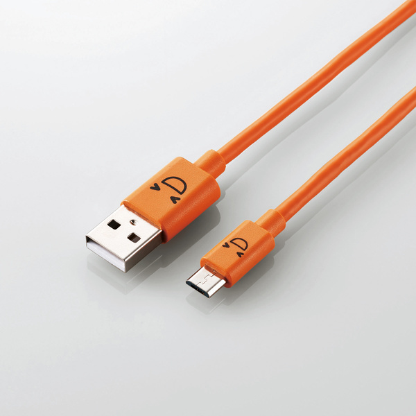 USB2.0ケーブル [A-microB] 1.2m 急速充電可能な2A対応 多彩なカラーバリエーションがあるカラフルmicroUSBケーブル: MPA-FAMB2U12CDR_画像2