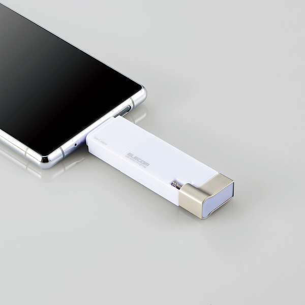 USB3.2(Gen1)対応USBメモリ 64GB USB-AコネクタとLightningコネクタに加え、USB Type-C変換アダプタ付き: MF-LGU3B064GWH_画像8