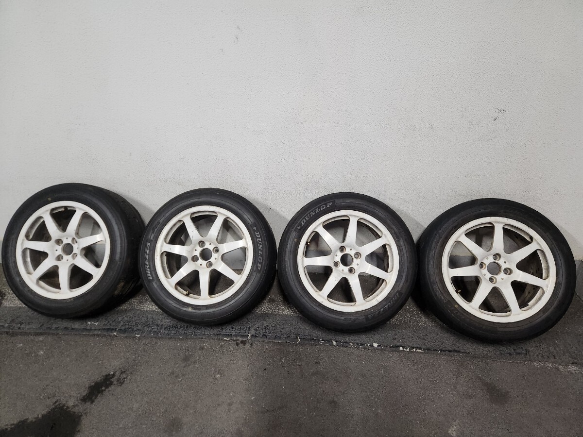 【希少 鍛造 軽量 デルタ】17インチ 7.5J +45 PCD100 ミニクーパーS R53 RE16 R50 RA16 r52 4本 4穴 DUNLOP DIREZZA β02 205/55R16の画像1