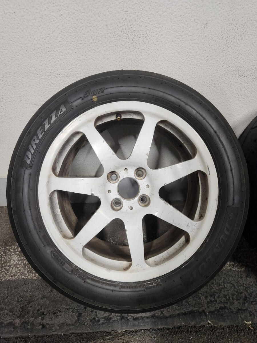 【希少 鍛造 軽量 デルタ】17インチ 7.5J +45 PCD100 ミニクーパーS R53 RE16 R50 RA16 r52 4本 4穴 DUNLOP DIREZZA β02 205/55R16の画像2