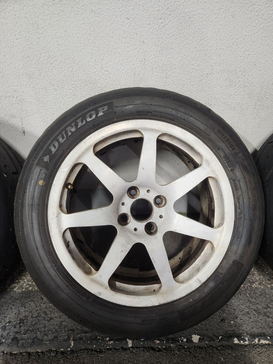 【希少 鍛造 軽量 デルタ】17インチ 7.5J +45 PCD100 ミニクーパーS R53 RE16 R50 RA16 r52 4本 4穴 DUNLOP DIREZZA β02 205/55R16の画像4