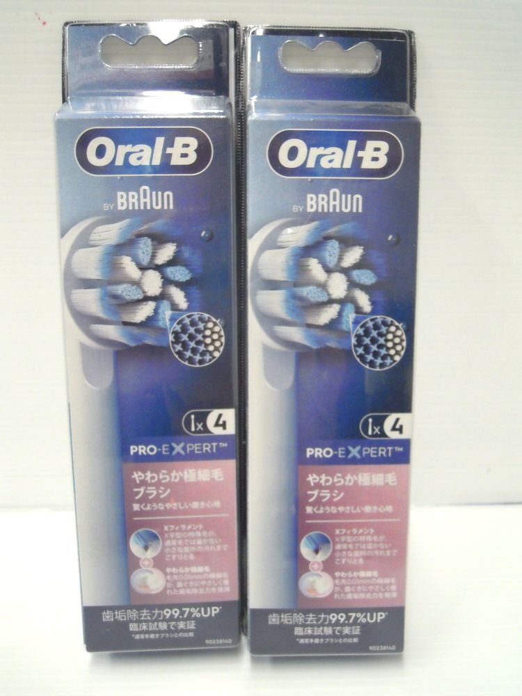 未使用品　BRAUN 　Oral-B 　やわらか極細毛ブラシ 4本入り 2セット　　替えブラシ ブラウンオーラルB　_画像1