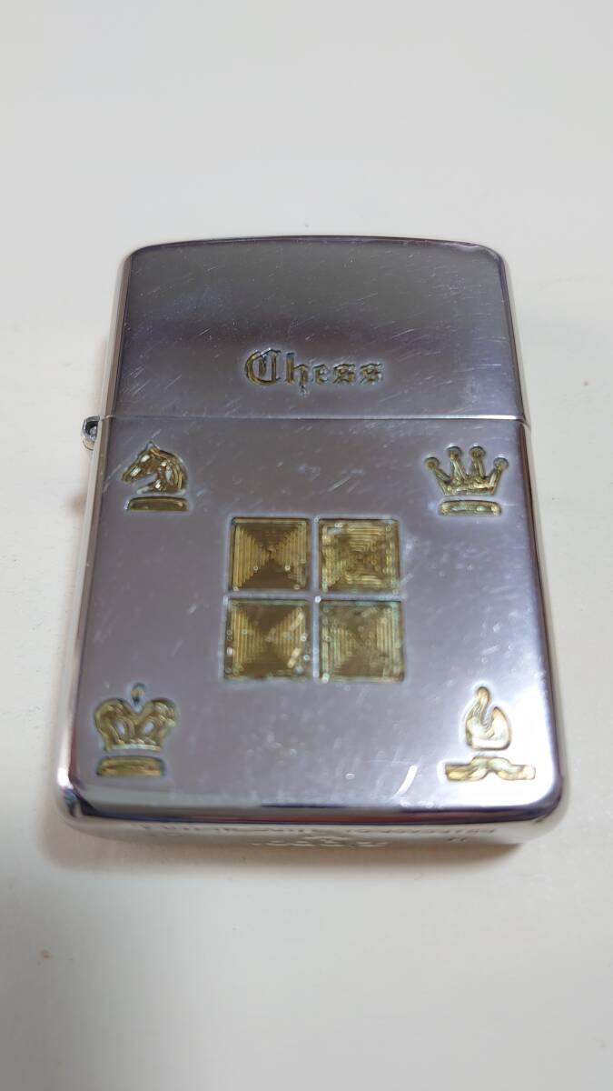 超貴重 初年度生産 限定 中古使用品 H-02 ZIPPO Armor(アーマー) CHESS No. 0330 (2002)_画像2