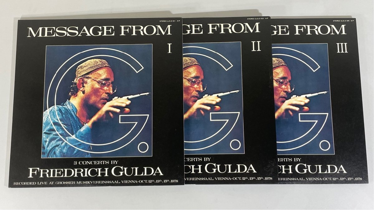 Message From G I/II/III メッセージ・フロム・グルダ Friedrich Gulda フリードリヒ・グルダ ULS-3181-6-P 洗浄済 6LP_画像1