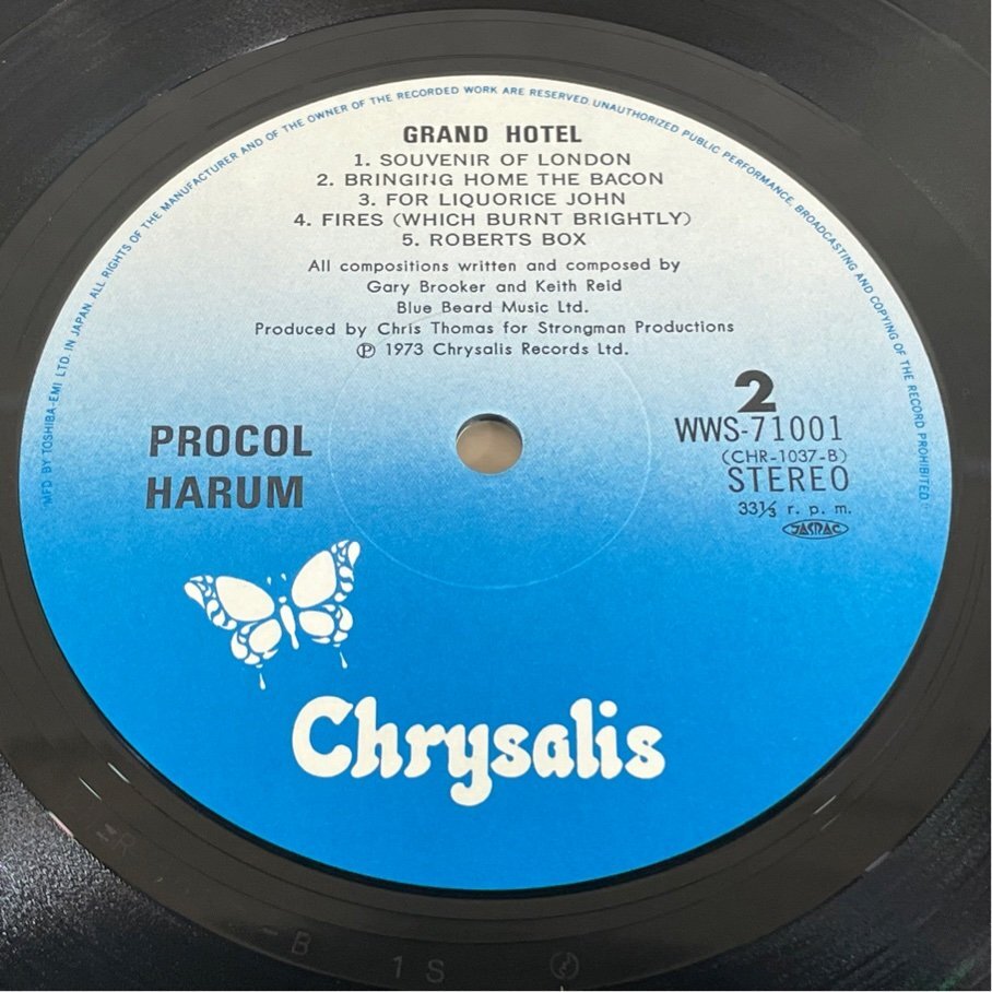 ☆洗浄済 PROCOL HARUM プロコル・ハルム Grand Hotel グランド・ホテル 国内盤 帯付 WWS-71001 LP_画像5