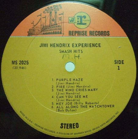 ３枚で送料無料【米Reprise】Jimi Hendrix Experience/Smash Hits (オリジナル-レアな大型ポスター付き)_画像2