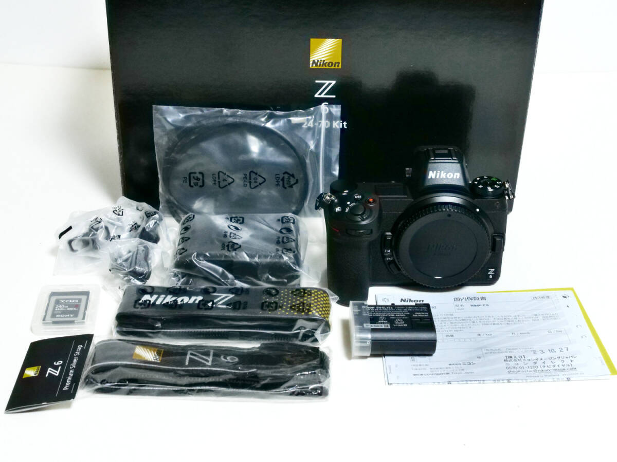 ■美品　Nikon ニコン　Z 6 ボディ　総シャッター数１，７３３回ボディ +　ソニーXQD２４０GB　+　非売品ストラップ　_画像1