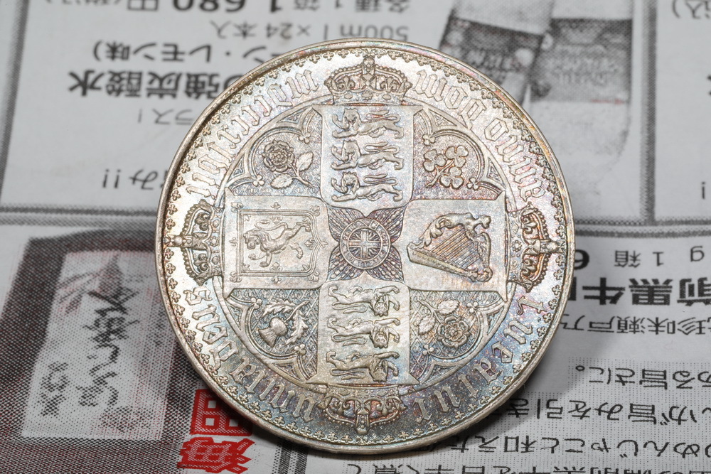 X16 1847年 銀貨 イギリス ヴィクトリア女王 直径 約39.14㎜ 重量:約28.2g_画像3
