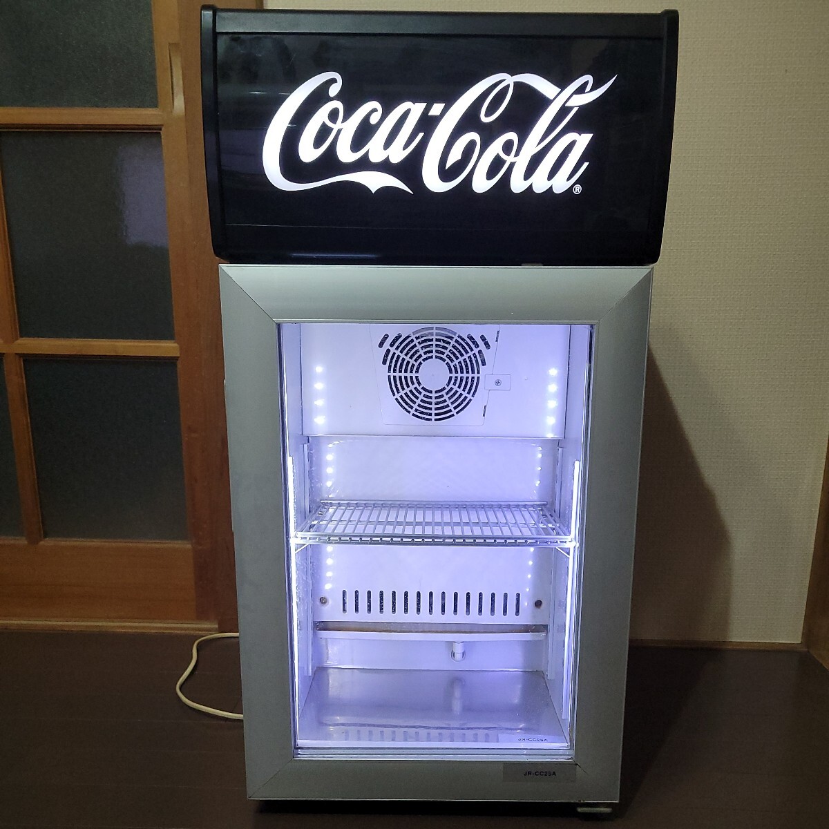Haier ハイアール 非売品 完動品 コカ・コーラ 冷蔵庫 ショーケース LEDライト 100V JR-CC25A 2013年製 動作品の画像10
