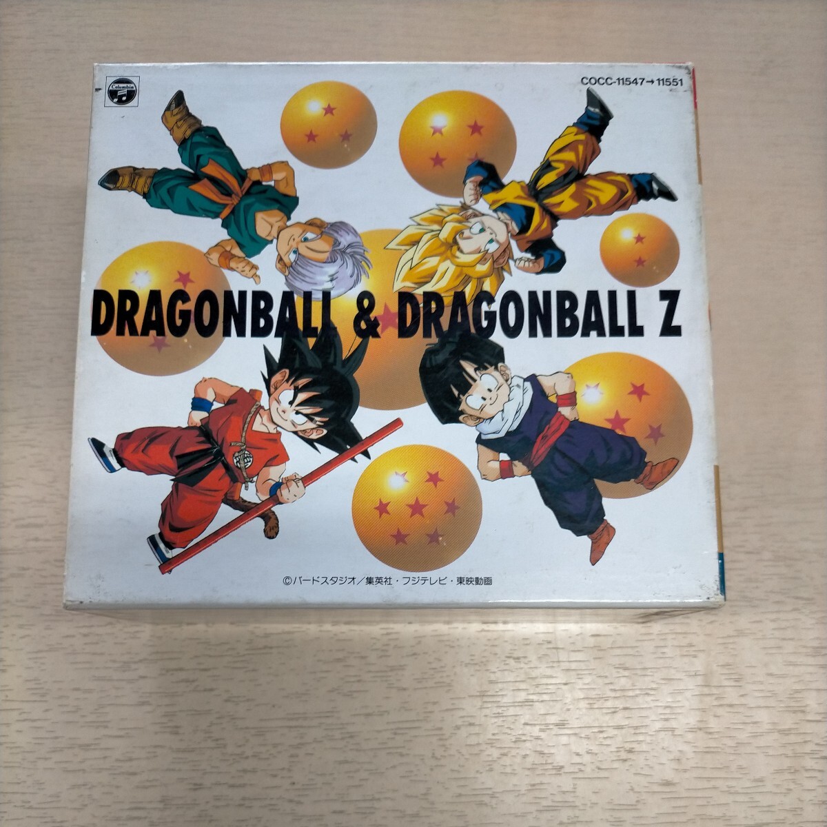 ドラゴンボール＆ドラゴンボールZ音楽大全集 ５枚組 収納BOX付 解説書付◎中古/再生未確認/ノークレームで/現状渡し/箱スレ傷み汚れ/鳥山明_画像1