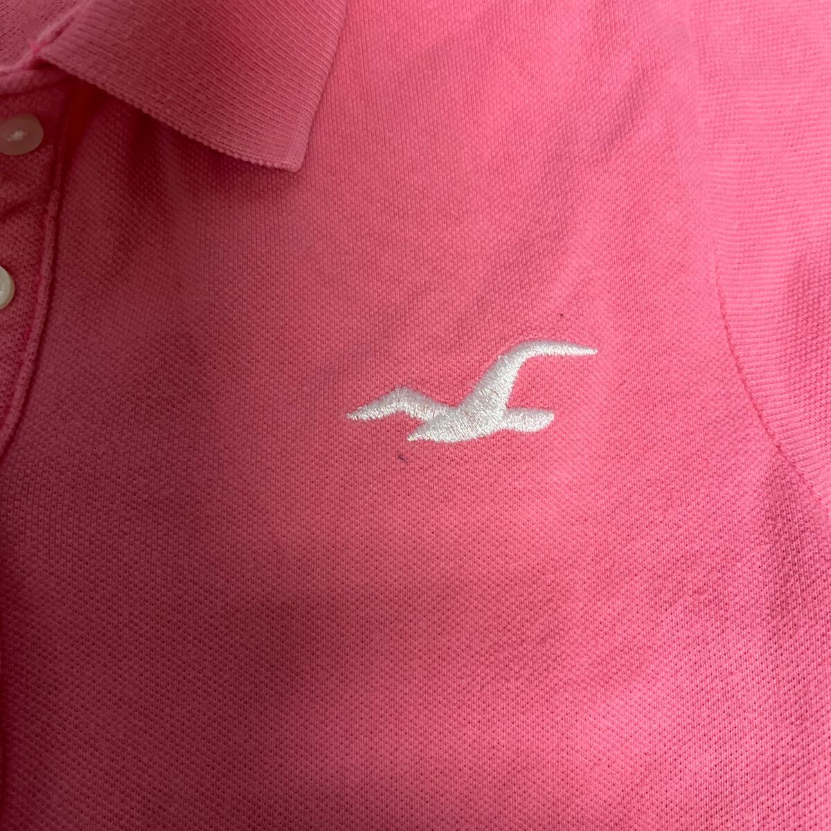  Hollister HOLLISTER рубашка-поло с коротким рукавом женский размер M розовый 