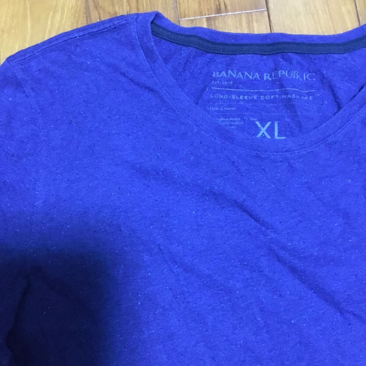 BANANA REPUBLIC バナナリパブリック 長袖Tシャツ ロンT 長袖 Tシャツ ネイビー メンズ サイズXLの画像3