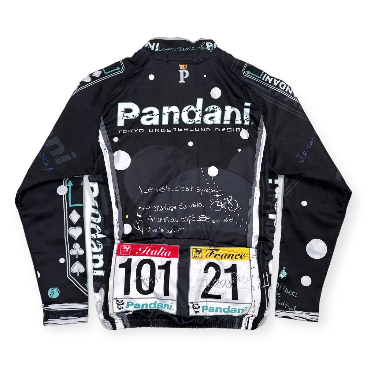 Pandani パンダーニ フルジップ 裏起毛 長袖 サイクルジャケット ジャージ ウェア Mサイズ /ロードバイク/クロスバイク/サイクリング_画像7