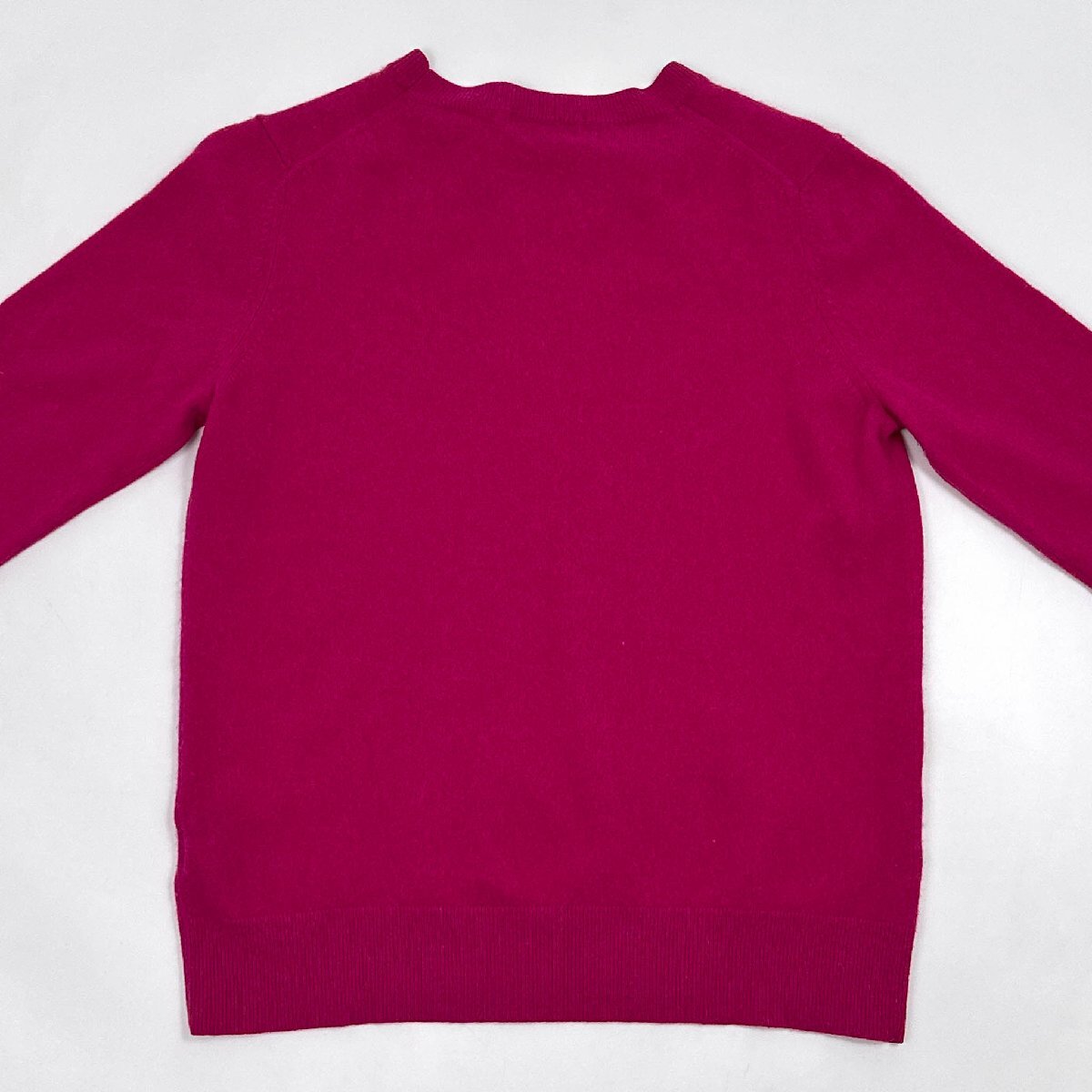 カシミヤ100%◆UNIQLO ユニクロ ニット セーター XL/大きいサイズ/赤紫系/レディース/カシミア m-98_画像7