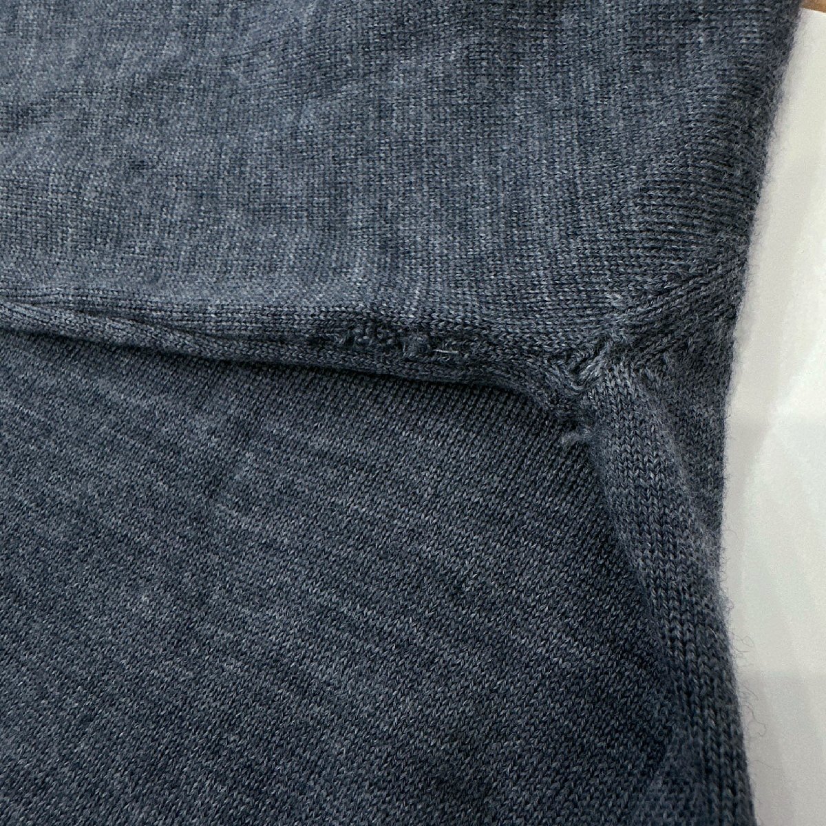 LACOSTE ラコステ ワニ刺繍 Vネック ハイゲージ ウールニットセーター サイズ 4(FR) / メンズ 日本製_画像10