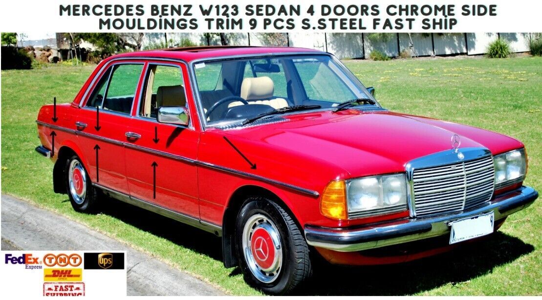 メルセデス ベンツ W123 サイド ドア モール セダンとワゴン_画像1