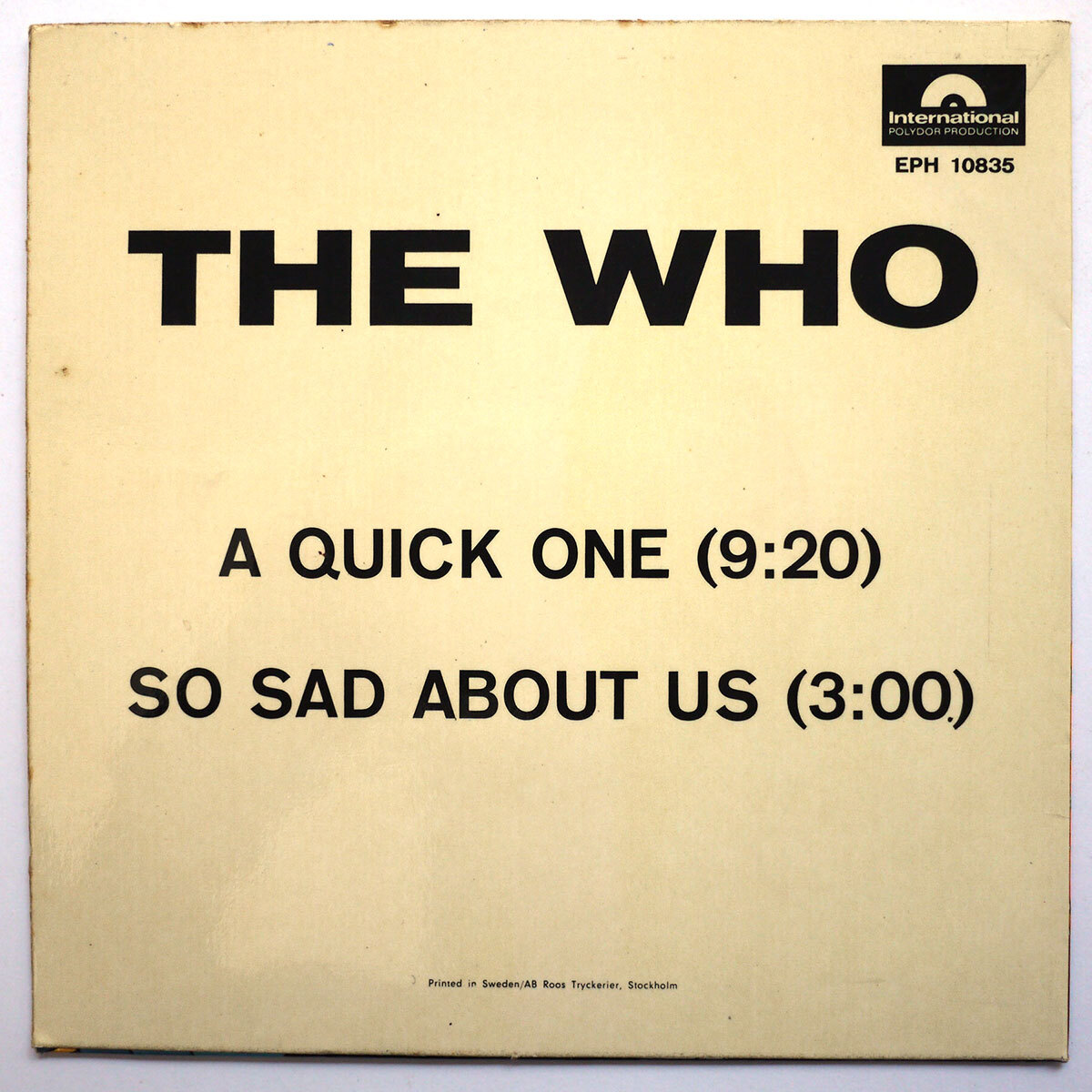 7 THE WHO[A QUICK ONE]スウェーデンORG!_画像2