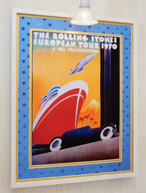 ローリングストーンズ/European Tour 1970/ライブポスターの額装品/Rolling Stones/ストーンズ/Vintage Rock/Stones Gumbo/ロックアート_画像6