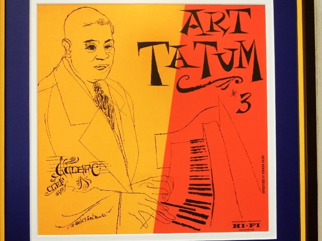 アート テイタム/レコジャケ ポスター 額付/Art Tatum/The Genius Of Art Tatum #3/ジャズ/Jazz Piano Art/DSM/David Stone Martin_画像2