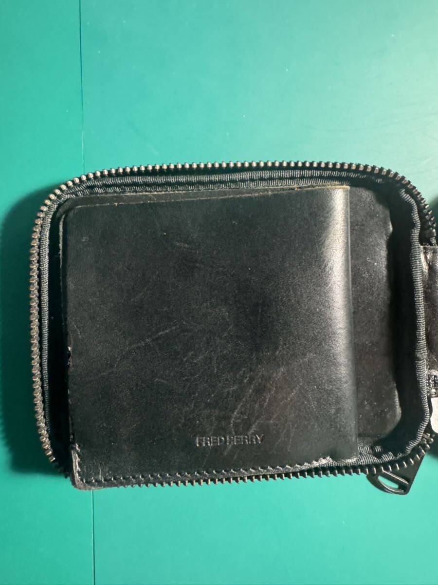 中古 フレッドベリー レザー ジップ 財布 箱 約12.5cm×9.5cm_画像7