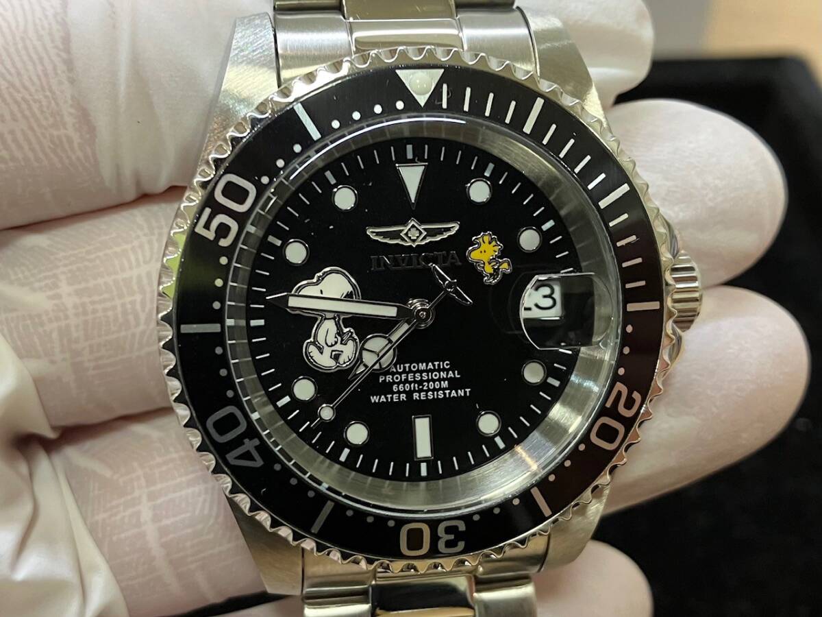 14365 INVICTA インビクタ 24785 スヌーピー ブラック 自動巻 ユニセック ※説明と画像をご確認下さいの画像4