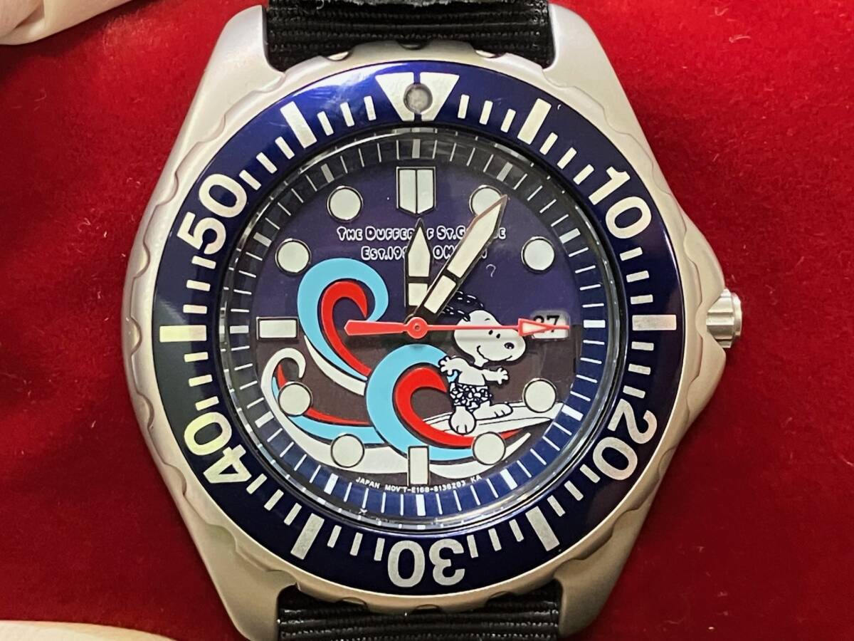 14370 DUFFER×SNOOPY DIVER'S WATCH スヌーピー ソーラー ダイバーズ ※説明と画像をご確認下さいの画像5