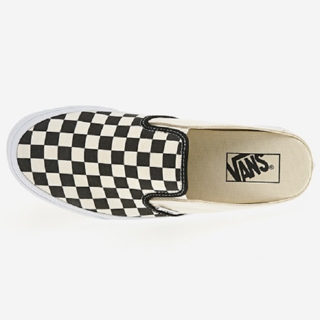 バンズ 23.5cm クラシック スリッポン ミュール VANS ブラック ホワイト チェッカーボード Classic Slip-On M ヴァンズ チェックの画像5