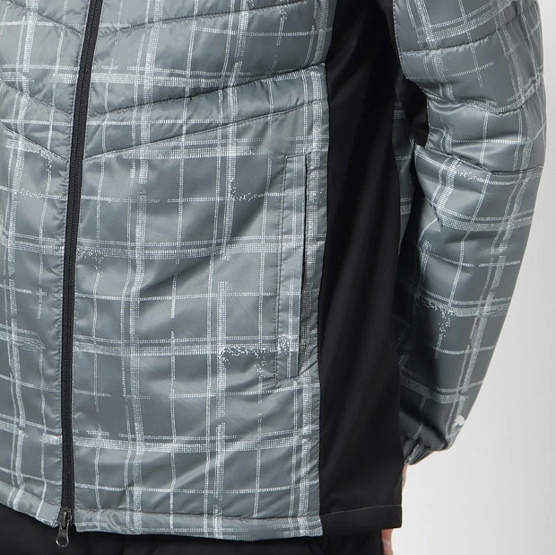  Puma M Golf graphic pa dead jacket regular price 17600 jpy gray check pattern cotton inside stand-up collar 